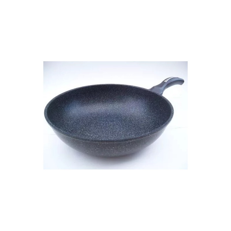 KW Ceramic Marble Coated Cast Aluminum Non Stick Wok 34