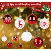 ilauke 60Pcs Christmas Baubles Set, Red & White Christmas Balls