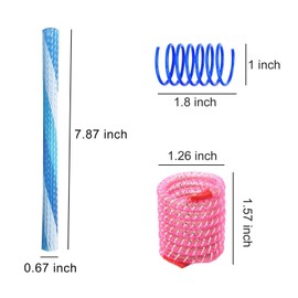 WishLotus Spring Cat Toys, Colorful Cat Spring Toy and Cat Tube Toy Telescopic Cat Mesh Pole Cat Jumping Toy Flexible & Shapable Kitten Chew Toys to Kill Time
