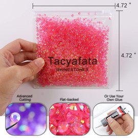 4mm 5000 Pieces Resin Rhinestone for Crafts, Jelly Rhinestones for Nail Art Makeup, Flatback Round AB Diamond Rhinestones, Charms Stones Clothes Shoes Cup DIY Crafts