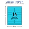 Avery Printable Rectangle Labels, Sure Feed Technology, 1-1/3" x 4",