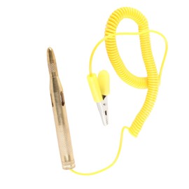 Duokon Car Vehicle Circuit Tester, Easy Storage DC 6V 12V 24V Bulb Voltage Test Pen Pencil Yellow