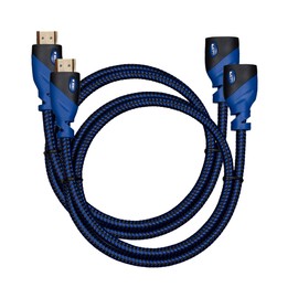HDMI Extender - Male to Female Extension Cable - 3 Feet (2-Pack) High-Speed HDMI Cable (2.0b) 4k Resolution - Supports: 3D, HD, 2160p, Ethernet, Audio Return (Latest Version) HDCP 2.2 Compliant - 3ft