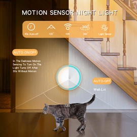 Motion Sensor Night Light Magnetic Cruise Ship Motion Sensor Light, Rechargeable Battery Wall Light Motion Activated Stick On Closet Light, 360°Rotating Motion Sensor Light Indoor For Hallway Kitchen