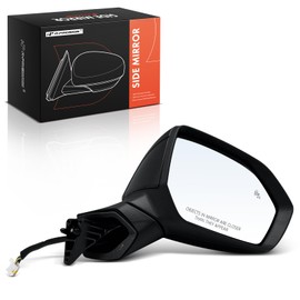 A-Premium Passenger Side Power Door Mirror - Compatible with Hyundai Palisade 2020 2021 2022 - Heated Manual Folding with Turn Signal Indicator and Blind Spot Detection Black Outside Rear View Mirror