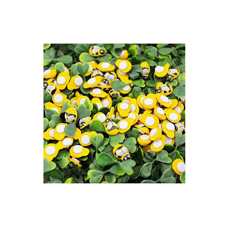 Aeyistry 100PCS Wooden Bee,Flatback Self-Adhesive Wood Bumble Bees for Scrapbooking