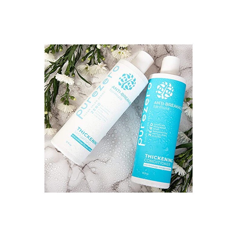 Purezero Set de Champú Acondicionador Antiroturas y Espesantes, para Pérdida