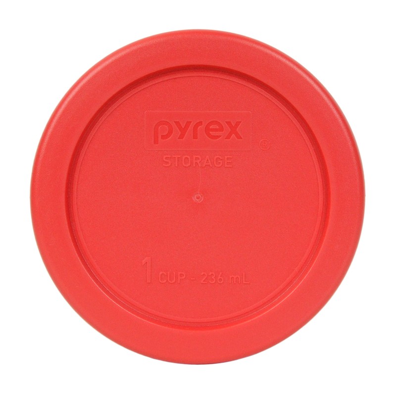 Pyrex 7202-PC 1 Cup Red Food Storage Replacement Lid (4-Pack)