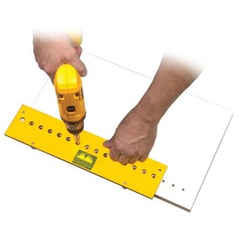 Woodhaven 784 Phenolic Shelf Pin Drilling Jig Drill Guide for Straight Holes Cabinet Hardware Shelf Pin Drilling Template Woodworking Tools Made in The USA