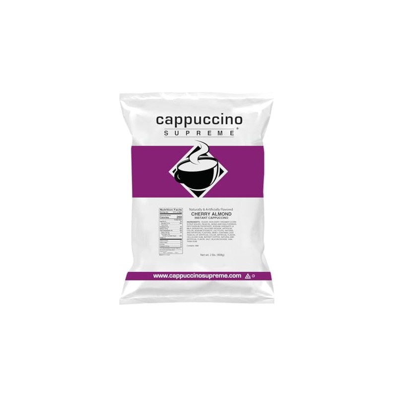 Cappuccino Supreme 2 lb bag Cherry Almond Instant Cappuccino Mix