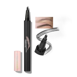 Anglicolor Microblading Eyebrow Pen, Liquid Eyebrow Pen, Square Angled Eyebrow Brush Natural Hair-Like Brow, Long-Lasting, Waterproof Eye brow Pencil for Women and Girls Makeup (04 Black)