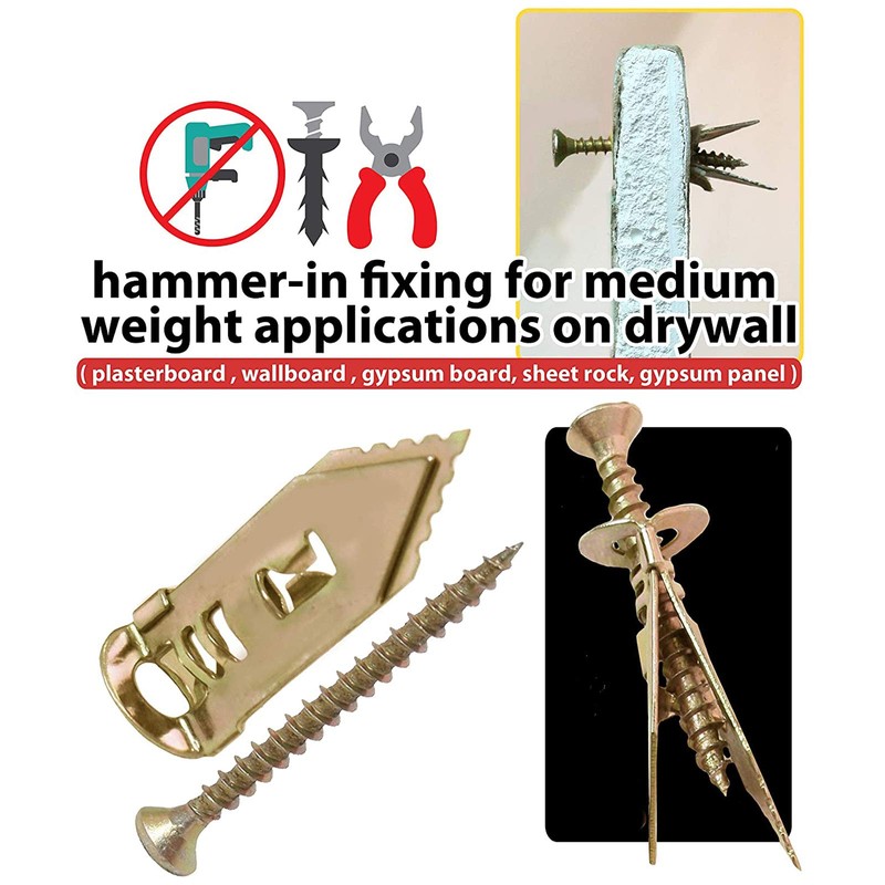 Hammer Drive Anchor for Plasterboard, Hammer-in Plug for Cavity Wall