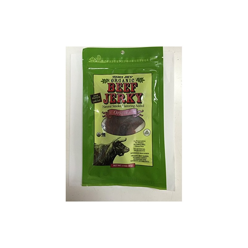 Trader Joe's Organic Beef Jerky - Original (Pack of 6)