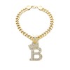 BA UNIQUE FASHION Initial Letter Cuban Chain Dog Chain Pet