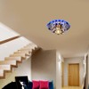 TFCFL White Modern K9 Crystal LED Ceiling Lamp Flush Mount