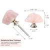Malimali Natural Rose Quartz Knobs for Cabinets and Drawers Set
