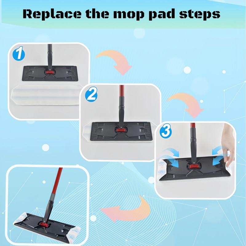 Avaenzo Mop Replacement Pads for OCedar H2prO Flat Mop System