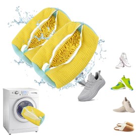 Wohlstand 2 Stück Schuhwaschbeutel waschmaschine,Schuhwaschbeutel,Schuhbeutel waschmaschine,Wäschesack schuhe,Wäschesack für schuhe,Wiederverwendbarer Schuhwaschbeutel,Passt auf alle Schuhe