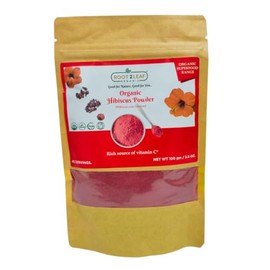 Organic Hibiscus Powder 100g by Root2Leaf Organic