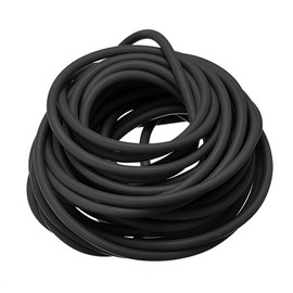 sourcing map Natural Latex Rubber Tubing 1.6mm ID 3.2mm OD 26ft Black Highly Elastic for Sports Exercise Fitness