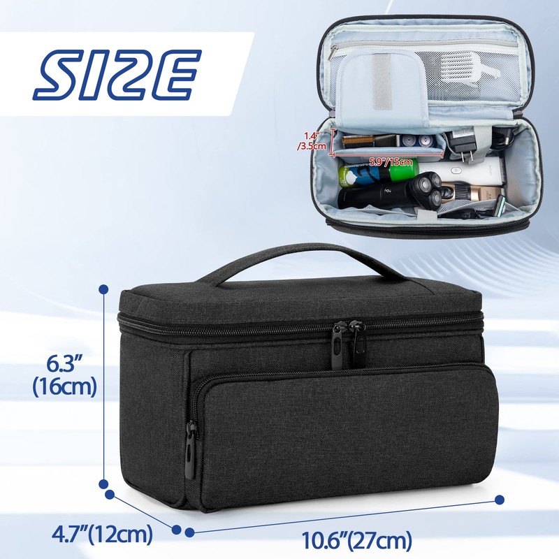 CURMIO Men Grooming Kits Storage Bag, Portable Travel Case for