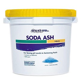 Leslie's Soda Ash pH Up - for Increasing pH and Total Alkalinity in Swimming Pools - 100% Sodium Carbonate - 30 Pounds