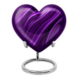 YATHABHISA Cremation Urn Heart Shaped, Heart Urns for Human Ashes, Keepsake Decorative for Burial & Funeral Adult Remains, Best Memorial Gift for Men & Women, Small, 3 Inch