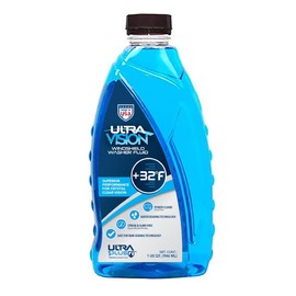 UltraVision Windshield Washer Fluid - Advanced Formula for Car Windshield Wiper Fluid Crystal-Clear Vision in Weather Conditions +32F - All Weather - Bug Remover - 1 US Quart