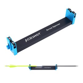ACDSHOT Arrow Spinner Tester Arrow Squaring Device for Shaft Straightness, Vane Tuning and Broadhead Spin, All Aluminum Construction Arrow Straightness Detector Tool