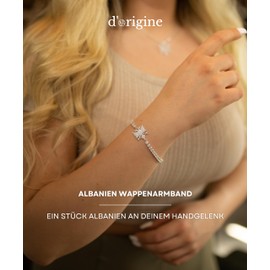 d'origine Albania Eagle Bracelet, Albanian Eagle Cubic Zirconia Bracelet, Albania Eagle Chain, Albania Chain, Albania Jewellery, Albanian Jewellery for Women, 16 cm, Brass