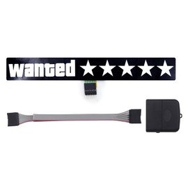 YnGia Wanted Car Stickers Led Car Sign Cool Car Glow Panel Decals with 4 Light Modes for car Windshield, Window Display Accessories