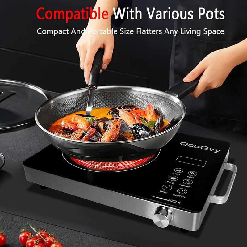 Portable Infrared Burner 3500 Electri Burner with 3 Hours Timer-Electric