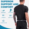 DGYAO Shoulder Protector Padded Comprssion T Shirt, Men's Rugby Safe