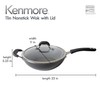 Kenmore Arlington 11" Aluminum Wok W/Lid- Black Diamond