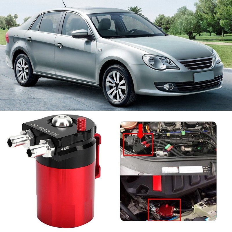 Car Modification Accessories 300ml Baffled Universal Oil Catch Breather Can