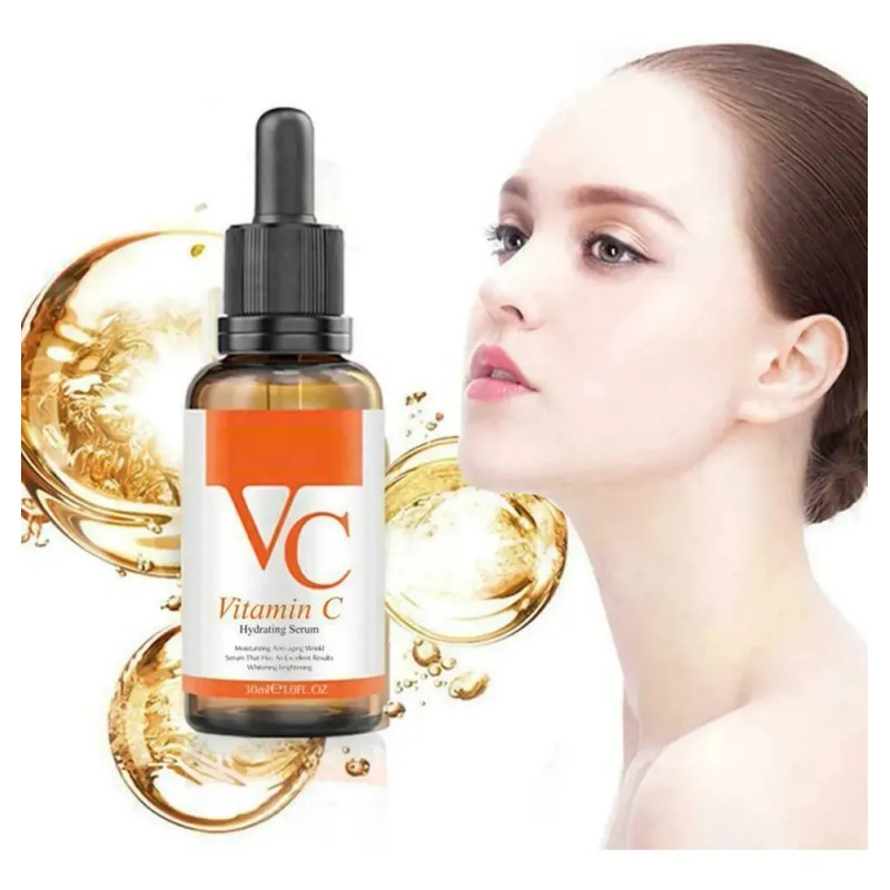 Sérum De Vitamina C, Ácido Hialurónico, Rosas, Hidratante, A