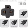 Unbranded [4-in-1] 15 Amp Household AC Plug to 20 Amp