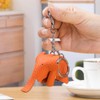 Yocipa Cute Bag Charm Genuine Leather Elephant Key Chain Leather