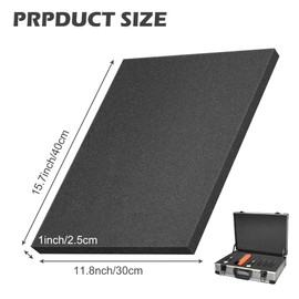 DECOHS 6 PCS Polyurethane Foam Sheet-16x12x1 Inch Cuttable Foam Inserts for Cases-Packing Foam Pads for Toolbox Camera Storage and Crafts