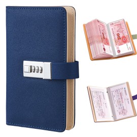 Wuhonghao Budget Planner German, Savings Book for Money with Lock, A6 Budget Planner, Password Money Saving Folder, Money Saving Folder, 100 Envelope Saving Challenge Book, Cash Saving Planner Binder,