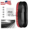EZAUTO WRAP Universal Carbon Fiber Black PU Rubber Front Bumper