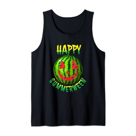 Happy Summerween Watermelon Carved Jack O Lantern Tank Top