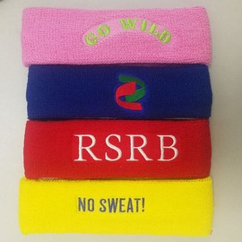 Unisex Sweat-Absorbing Towel Fabric Sports Headband for Soccer, Running, and Fitness Free Size / 5*18 15ea