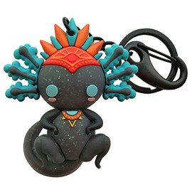 By Mexico, Llavero 3D, modelo Ajolote Iztli color negro Glitter