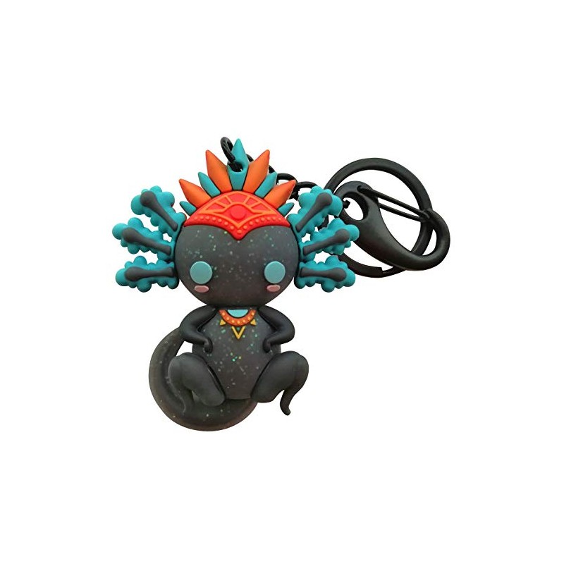 By Mexico, Llavero 3D, modelo Ajolote Iztli color negro Glitter