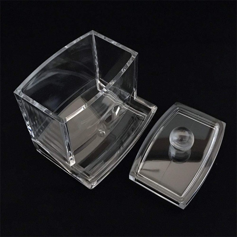 SagaSave Cotton Buds Dispenser Acrylic Makeup Organiser Bathroom Storage Cotton