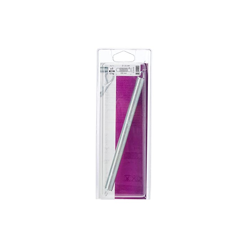 Chapuis, 1 Piece Tension Spring with Hook, Galvanised Steel Spring,