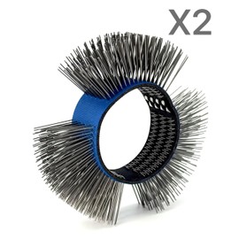 Abrasive Wire Wheel Belt/Grinder Replacement Fine Brush/Corrosion and Rust removal/Metal Blaster Clearing Tool for Efficient Surface Preparation ( 0.5mm Carbon Spring Steel, Straight Type, 2 PCS )