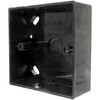 Black Pattress Box Single 32mm PVC Surface Box with Knockouts