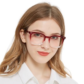 OCCI CHIARI Womens Reading Glasses 2.0 Larger Reader 200 Red Eyeglasses(1.0 1.25 1.5 1.75 2.0 2.25 2.5 2.75 3.0 3.5 4.0 5.0 6.0)